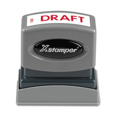 SHACHIHATA INC Draft-Inch Ink Stamp, 1/2 x 1-5/8 Inches, Red Ink (XST1360) - //coolthings.us