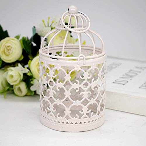 Hovico Small Metal Tealight Hanging Birdcage Lantern, 2Pack Decorative Candle Lanterns, Metal Birdcage Candle Holders For Table Wedding Indoor Outdoor Party thumb #1