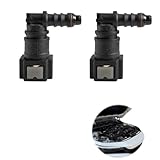 Kraftstoffleitung Verbinder Schlauchkupplung, 90 Grad Schnellverbinder, Plastik Verbinder 7.89mm ID6 - Set mit 2 Stück - Einfache Installation, Breiter Anwendungsbereich