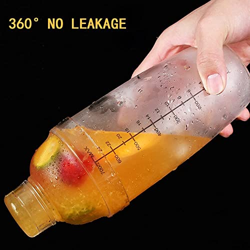 خلاط شيكر شفاف للقهوة سعة 700 مل من ميبرو، شفاف