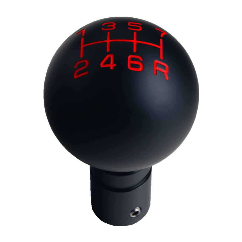 Amazon.com: DEWHEL Aluminum Black/Red Vintage Manual Shift Knob 7