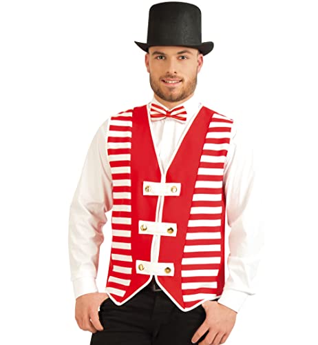 narrenwelt Kostüm Weste rot/weiß Herren 1tlg. Oberteil Männer Köln Gr. 52 Karneval Motto Party Cover