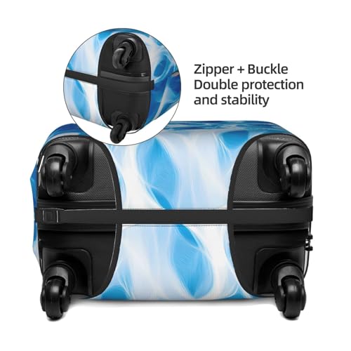 Blue Flame Elastic Travel Luggage Cover, Washable Spandex Suitcase Protector, Anti-Scratch Fits 18-32 Inch4