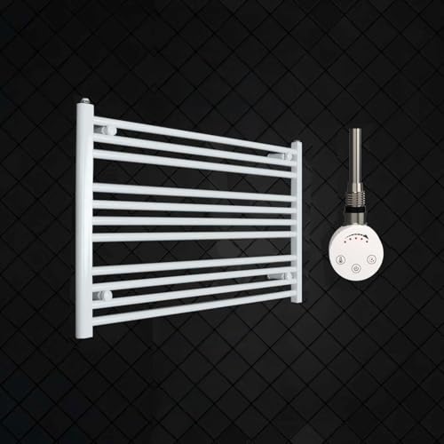 Radiador Toallero Eléctrico Blanco 100x60 cm con Termostato 300W