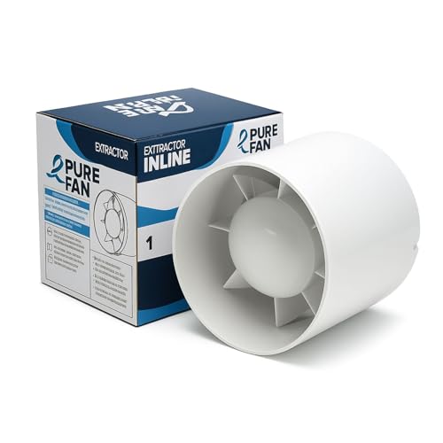 Weedness Mini Lüfter 137 m³/h 100 mm Anschluss - Rohrlüfter Abluftventilator Rohrventilator Grow Lüfter Abluft Growzelt Lüfter Growbox Axiallüfter