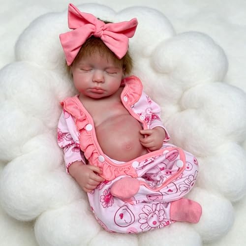 Muñeca Reborn de Silicona Realista 18 pulgadas miniatura 5