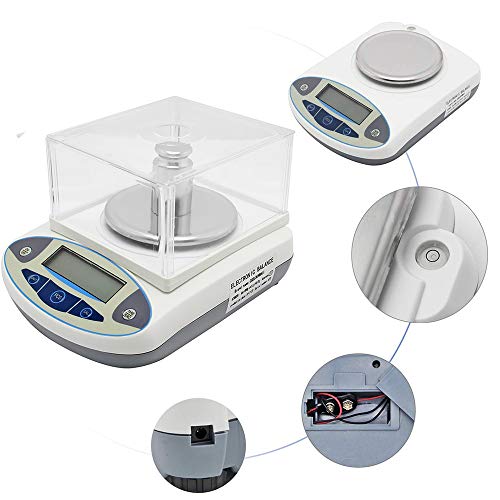 Hochpräzise Digitale Analysenwaage 1 mg Präzisions-Elektronikwaage Schmuckwaage Küchenpräzisionswaage Elektronisch kalibriert (300 g, 0,001 g)