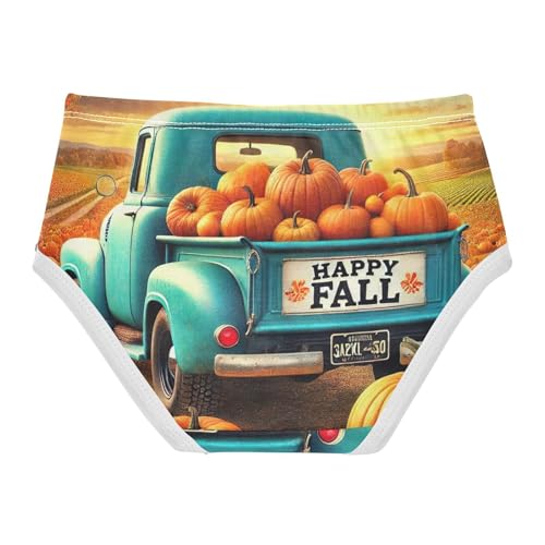 Autumn Harvest Truck Toddler Underwear Floral 2t Cotton Little Girl Panties Funny Kids Briefs Undies2