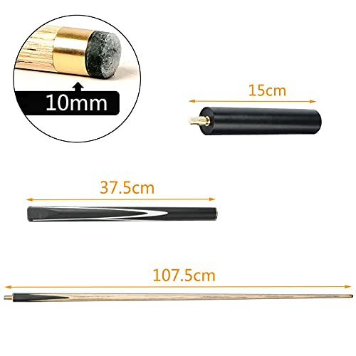 Taco de billar 3/4 LIGUOYI, 145 cm, cabeza 10 mm negro miniatura 2