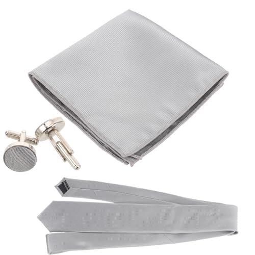 Set de corbata para hombre con gemelos y pañuelo miniatura 1