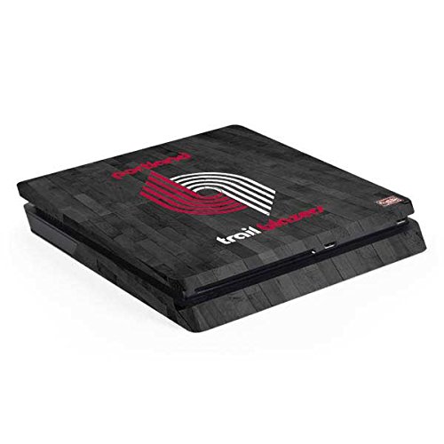 Skinit Decal Gaming Skin Compatible with PS4 Slim - Officially Licensed NBA Portland Trail Blazers Hardwood Classics Design