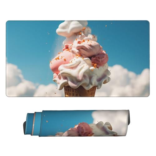 Tapis de souris de jeu étendu 40x75 cm crème glacée