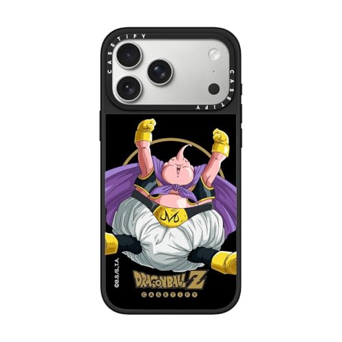 CASETiFY �~���[ iPhone 17 Pro Max �P�[�X [����(�X�}�z�J�o�[) / MagSafe�Ή�/�w��h�~/Dragon Ball Z Co-Lab] - �V���o�[ (�u���b�N�o���p�[) - MAJIN BUU Good Case