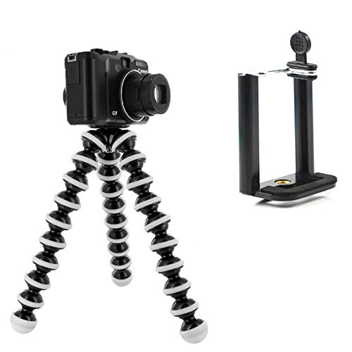 HRX Large Octopus Flexible Tripod Stand Gorillapod for Phone, DSLR and Camera - Grey/Black