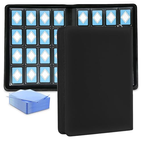 Premium 1000+ Pockets Big Trading Card Binder 1024 Capacity 16-Pocket Ringless Double Sided Zipper Pocket Card Binder Collector Album for MTG Sports Cards & Standard Size Cards
