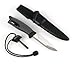 Light my Fire Swedish FireKnife Fixed Blade Knife with 9.5 cm (3.75 Inch) Sandvik Stainless Steel Blade and Swedish FireSteel Fire Starter, Black