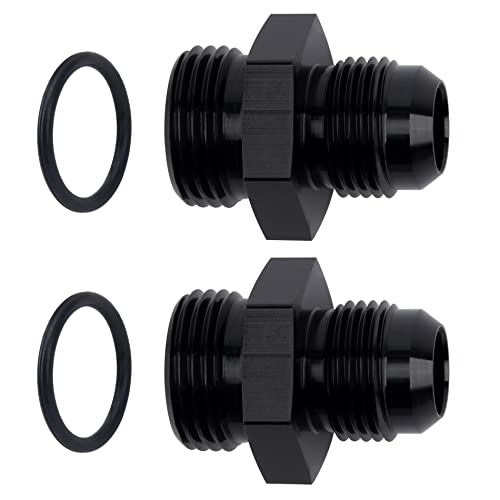 Image of EVIL ENERGY 8AN Flare to 10AN ORB Male Fuel Rail Adapter Fitting Black 2Pcs