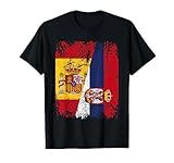 SERBIA ESPAÑA BANDERA de la AMISTAD SERBIA Camiseta