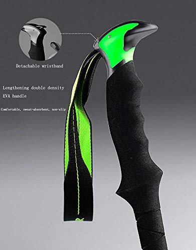 Bastones de senderismo con aleación de aluminio 7075 y pulsera de nylon desmontable 2