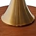 Amazon Brand - Rivet Mid-Century Modern Curved Table Desk Lamp With LED Light Bulb, Brass/Walnut, 14.3 x 21.7 Inches