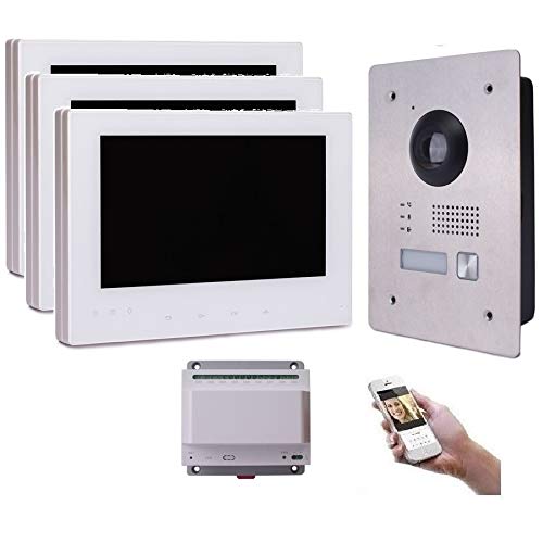 VTec 2-Wire Video Door Intercom System - 170° Wide Angle Camera, 2MP, Stainless Steel, Melody Chime