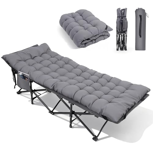 Sekey Feldbett Klappbar XXL, 190 x 71 x 35 cm überbreit, Campingbett inkl. Matratze, verstärkte Stahlrohre und hochwertiges Oxford-Gewebe – ideal als Gästebett für Garten und Camping