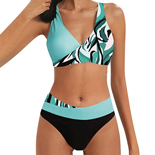 Bikini para mujer con pechos grandes, traje de baño para mujer, tankini push up, traje de baño con efecto moldeador, traje de baño con tirantes extraíbles, mejor traje de baño para el abdomen, trajes