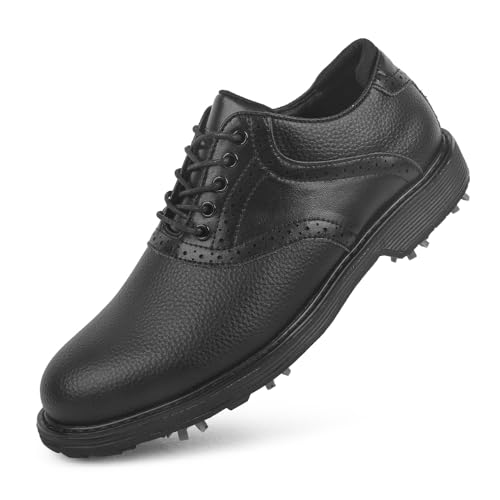 Image of THESTRON Men Golf Shoes Waterproof Professional Golf Footwears Spikes Spikeless Golf Walking Sneakers Turf Sports Golf Training Sneakers for Men