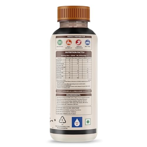 Image of XLR8 FitMilk Protein Milk | 20g Protein Milkshake 250ml (Pack of 2) | 5g Fibre | Chocolate | No Added Sugar | Contains Prebiotic Fiber | Ideal for Early Mornings, Pre & Post Workouts Energy Drink