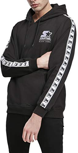 STARTER BLACK LABEL Starter Logo Taped Hoody Sudadera con Capucha, Negro, L para Hombre Cover