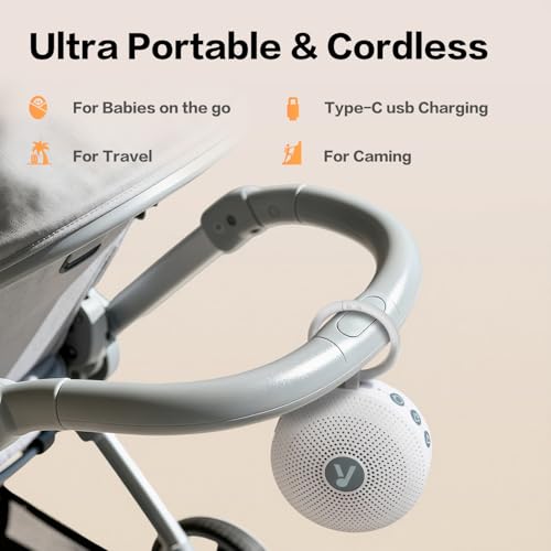 Image of Portable Noise Machine for Baby Adult with 21 Natural Soothing Sound, Memory Function, Powerful Battery & 32 Levels of Volume, Noise Canceling for Sleeping, Sleep Sound Timer Therapy for Home, Travel