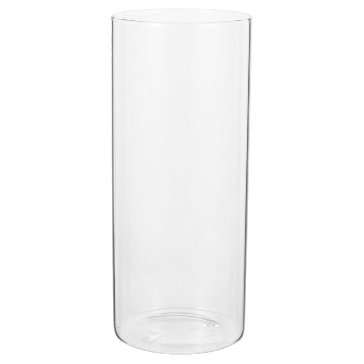 Vase en verre résistant de qualité supérieure - Design épuré moderne cylindrique