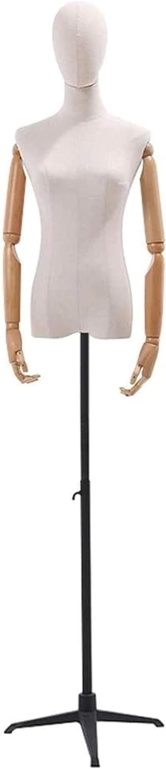 CONGRUI Tailors Dummy Dress Forms Mannequin Body Seamstress Models Show Students Bust Tripod Adjustable Height Manikins