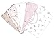 TupTam Baby Mädchen Langarmshirt Gestreift 5er Set, Farbe: Blätter Blumen Herzchen Puderrosa Hellbeige, Größe: 80