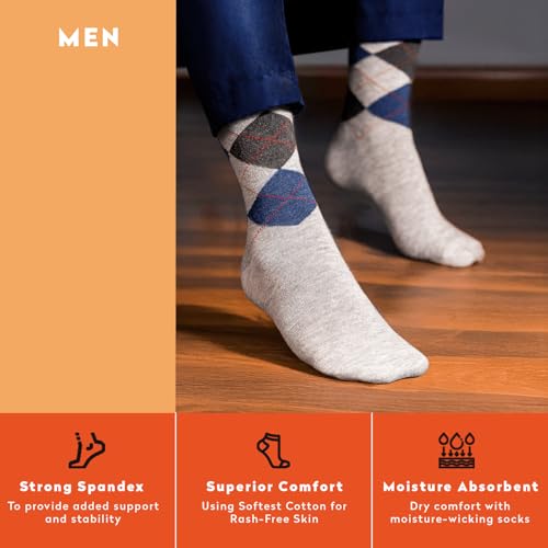 Image of Supersox Formal /Office Calf Socks for Men Combo, Made With Breathable, Anti Odour & Moisture Absorbent Combed Cotton (Pack Of 3)