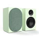 PNWCZ 5,25-Zoll Passive Bücherregal-Lautsprecher in Avocadogrün – Mit abnehmbarem magnetischem Schutzgitter (Premium Holzgehäuse, HiFi-Sound) (grün)-Benötigt Verstärker oder Empfänger für den Betrieb