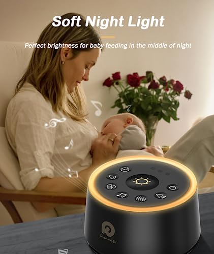 Image of Dreamegg White Noise Machine - Sound Machine for Adult Baby Kid, Noise Machine for Sleeping with 24 Calming Sound, Ambient Nightlight, Continuous or Timer, Loud Sleep Machine for Home Nursery Office