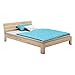 IDIMEX Lit Double pour Adulte Thomas avec tête de lit, Couchage 140 x 200 cm 2 Places / 2 Personnes, en pin Massif Vernis Naturel