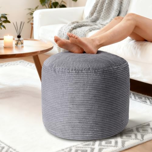 Catálogo de Otomanas y reposapiés disponible en línea para comprar. 50 BBGDIPG Puf Otomán Reposapiés, cómodo y suave, reposapiés redondo para sala de estar, recámara, oficina, decoración de habitación, taburete de pana con relleno sin olor y...