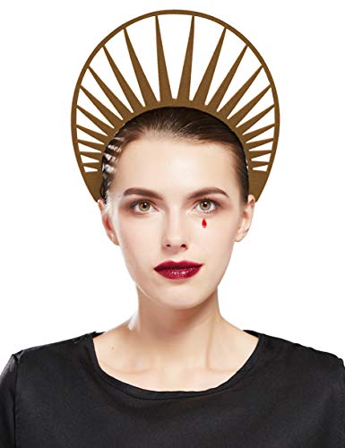 Fantherin - Diadema con halo y corona de diosa y halo para...