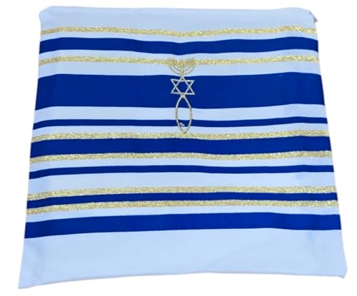 Bethlehem Gifts TM Blue Messianic Tallit Prayer Shawl 72