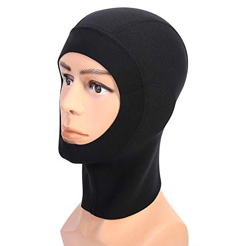 Neoprene Wetsuit Diving Hood with Sun Protection and Moisture Retention - 1mm & 3mm Snorkeling Cap for Surf Divers, Unisex Fit (XL 3mm)