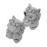 LIFKOME Miniatura de León Decorativo Resistente para Escritorio Escultura Artesanal con Diseño Realista Adorno para Hogar y Oficina de Inspirado la Cultura Tradicional