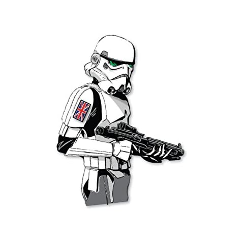 Great Britain Stormtrooper Sticker - Star Wars Galactic Empire Soldier - Macbook sticker - laptop decal - Any laptop stickers Cover