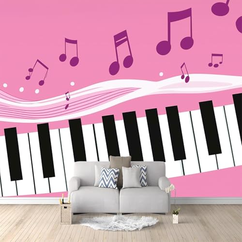 Papier peint panoramique notes de musique pour masquer défauts muraux - 5