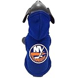 All Star Dogs NHL New York Islanders Polar Fleece Hooded Dog Sweatshirt, Medium, Royal