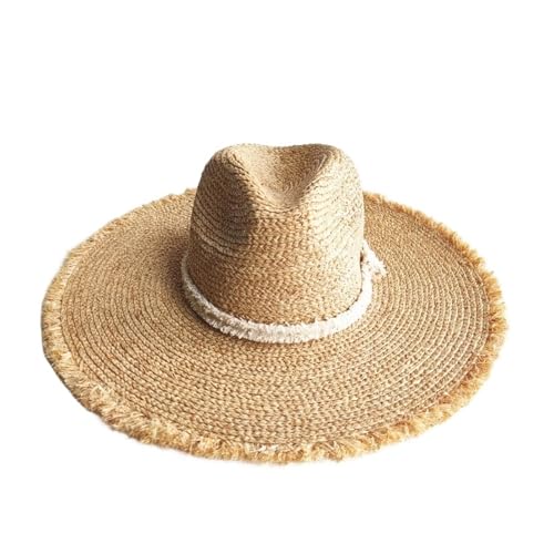 Chapeau de paille en raphia idéal pour vos journées à la plage et escapades estivales