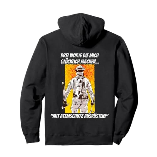 Atemschutz Feuerwehr Rückseite Feuerwehrmann Feuerwehrfrau Pullover Hoodie