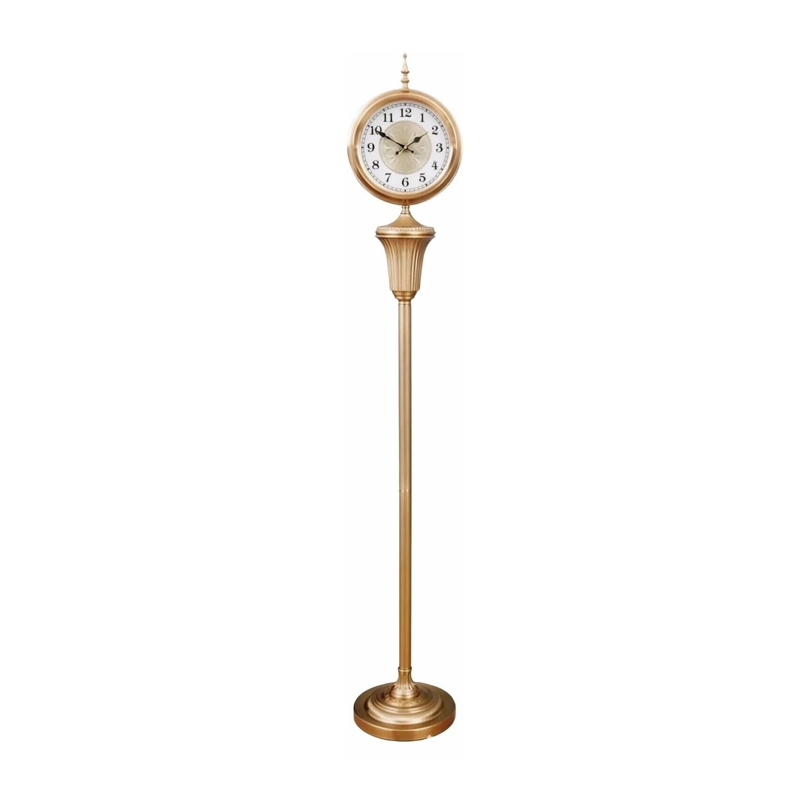 Lizhuzhuzs28 Gold Home Metal Floor Standing Clock European Style Décor