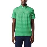 Lacoste Men's Regular Fit UV Protect Golf Polo Shirt, Green & White, X-Large